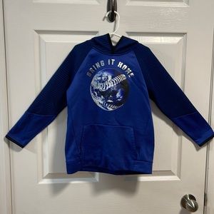 Old Navy active blue baseball sweater hoody 6/7